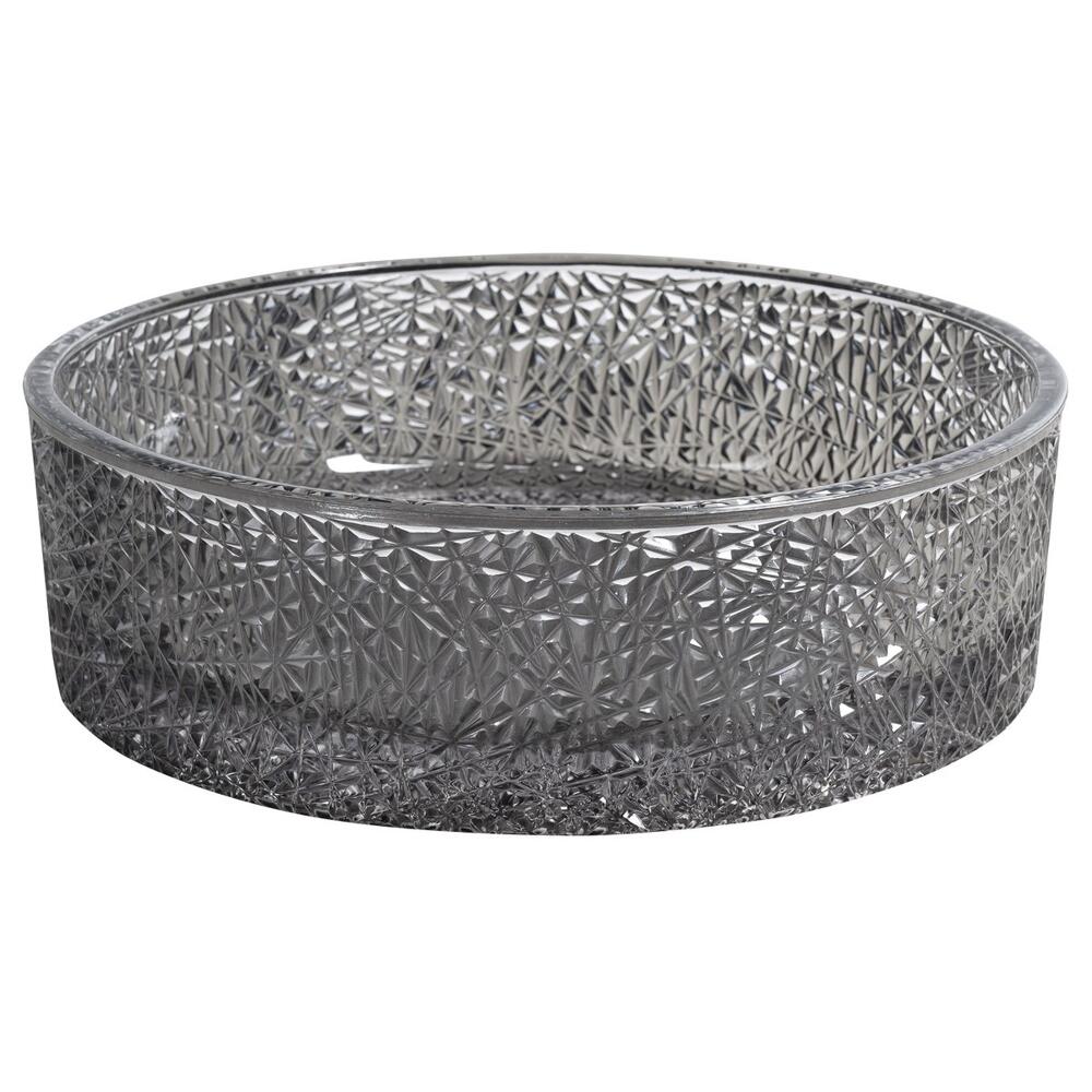 ERSEL Glaswaschbecken  zum Aufsetzen, Durch. 39,5cm, Schwarz