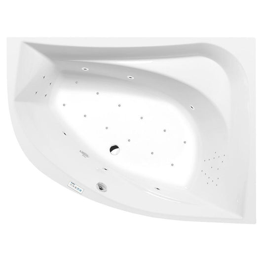 TANYA R Whirlpool-Badewanne, 160x120x49cm, Highline Hydro-Air, Chrom