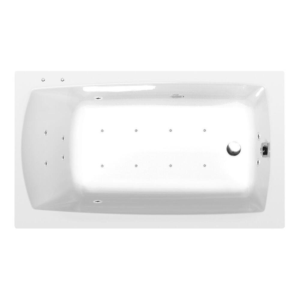 LILY Whirlpool-Badewanne, 140x70x39cm, Active Hydro-Air, Chrom
