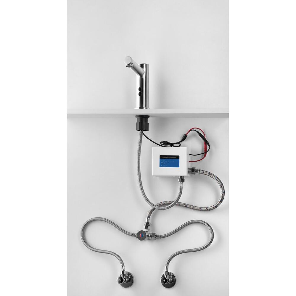 Sensor-Standarmatur 6V DC (4xAA), Edelstahl Matt