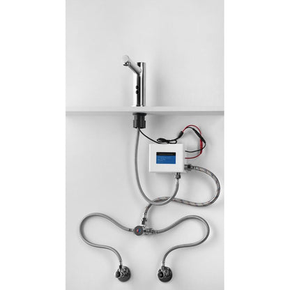 Sensor-Standarmatur 6V DC (4xAA), Edelstahl Matt