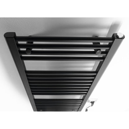 DIRECT-E Elektrischer Badheizkörper, gerade, 450x960 mm, 300 W, Schwarz