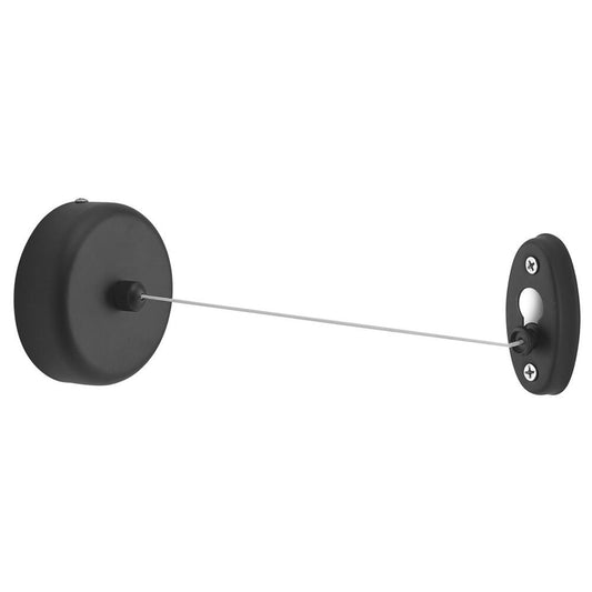 Ausziehbare Wäscheschnur, 3000 mm, Schwarz matt