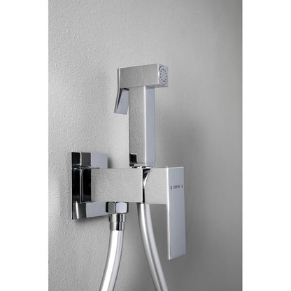 CUBEMIX Bidetarmatur mit Brausestopp, Chrom