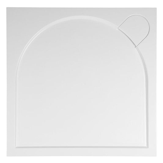 LARCA Gussmarmor-Duschwanne, Quadrat 80x80cm