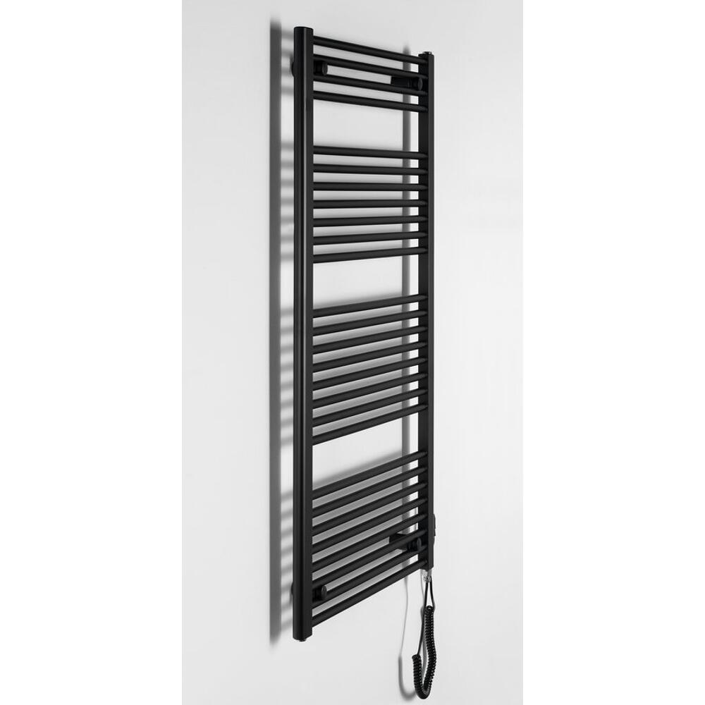 DIRECT-E Elektrischer Badheizkörper, gerade, 600x1320 mm, 600 W, Schwarz