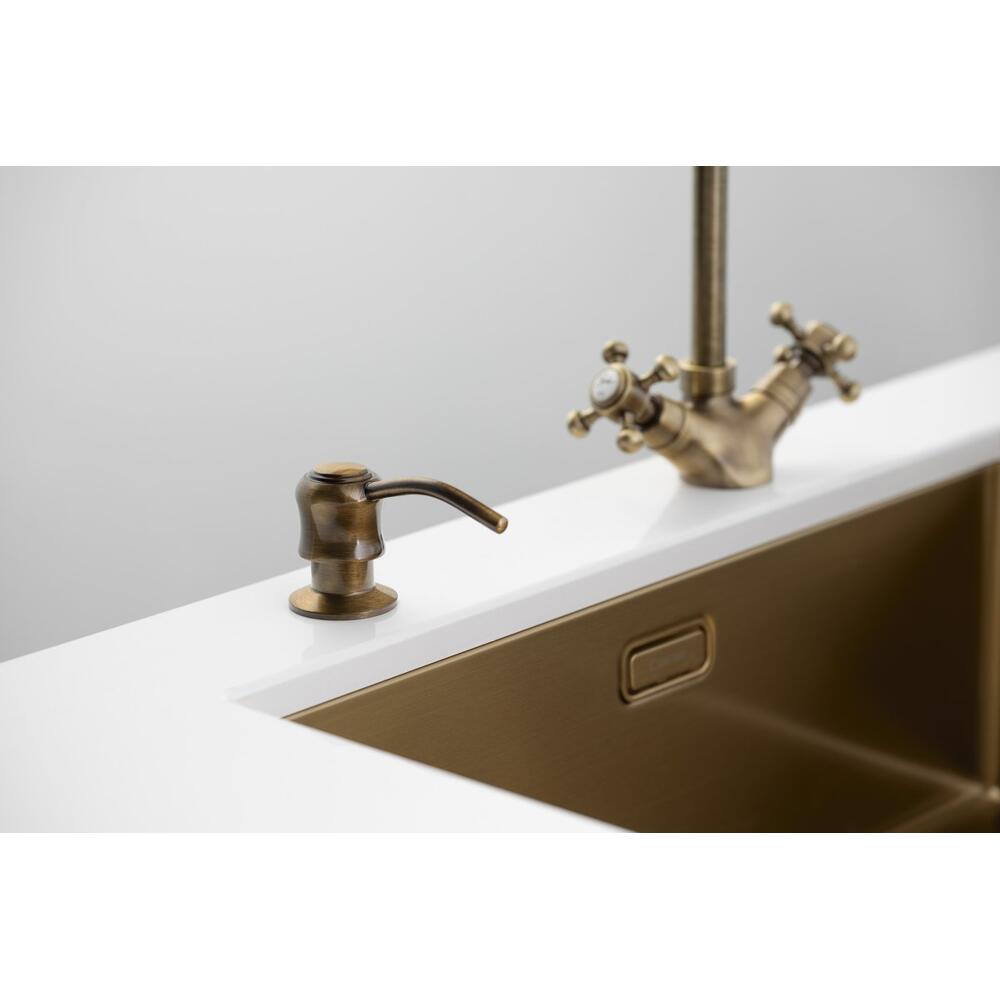 Einbau-Seifenspender, Retro-Stil, bronze