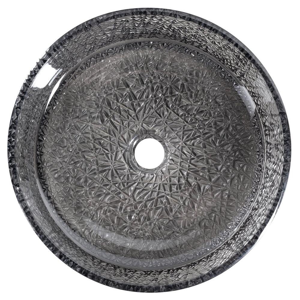 ERSEL Glaswaschbecken  zum Aufsetzen, Durch. 39,5cm, Schwarz