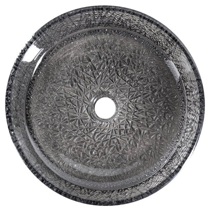 ERSEL Glaswaschbecken  zum Aufsetzen, Durch. 39,5cm, Schwarz
