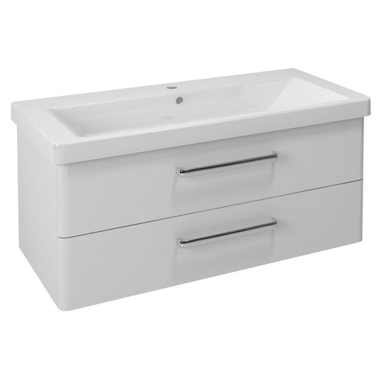THEIA Unterschrank 101,4x43,5x44,2cm, 2x Schublade, weiß