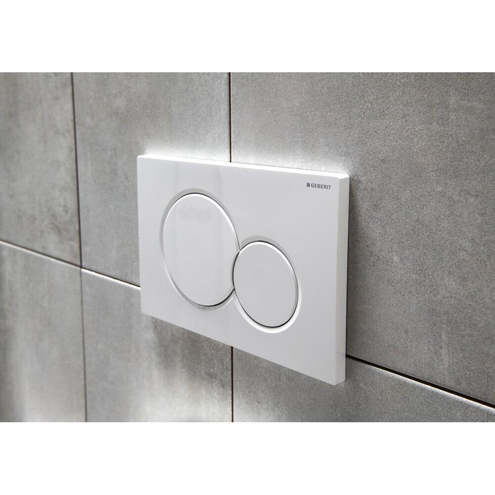 GEBERIT SIGMA01 Betätigungsplatte für 2-Mengen-Spülung, weiß Glanz