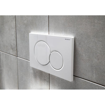 GEBERIT SIGMA01 Betätigungsplatte für 2-Mengen-Spülung, weiß Glanz