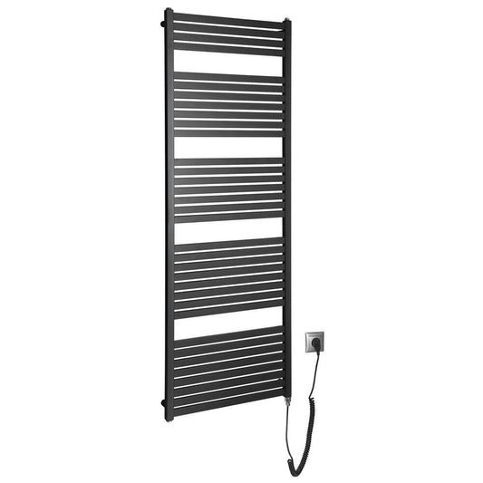 TONDI-E Elektrischer Badheizkörper, gerade, 600x1690 mm, 800 W, Schwarz mat