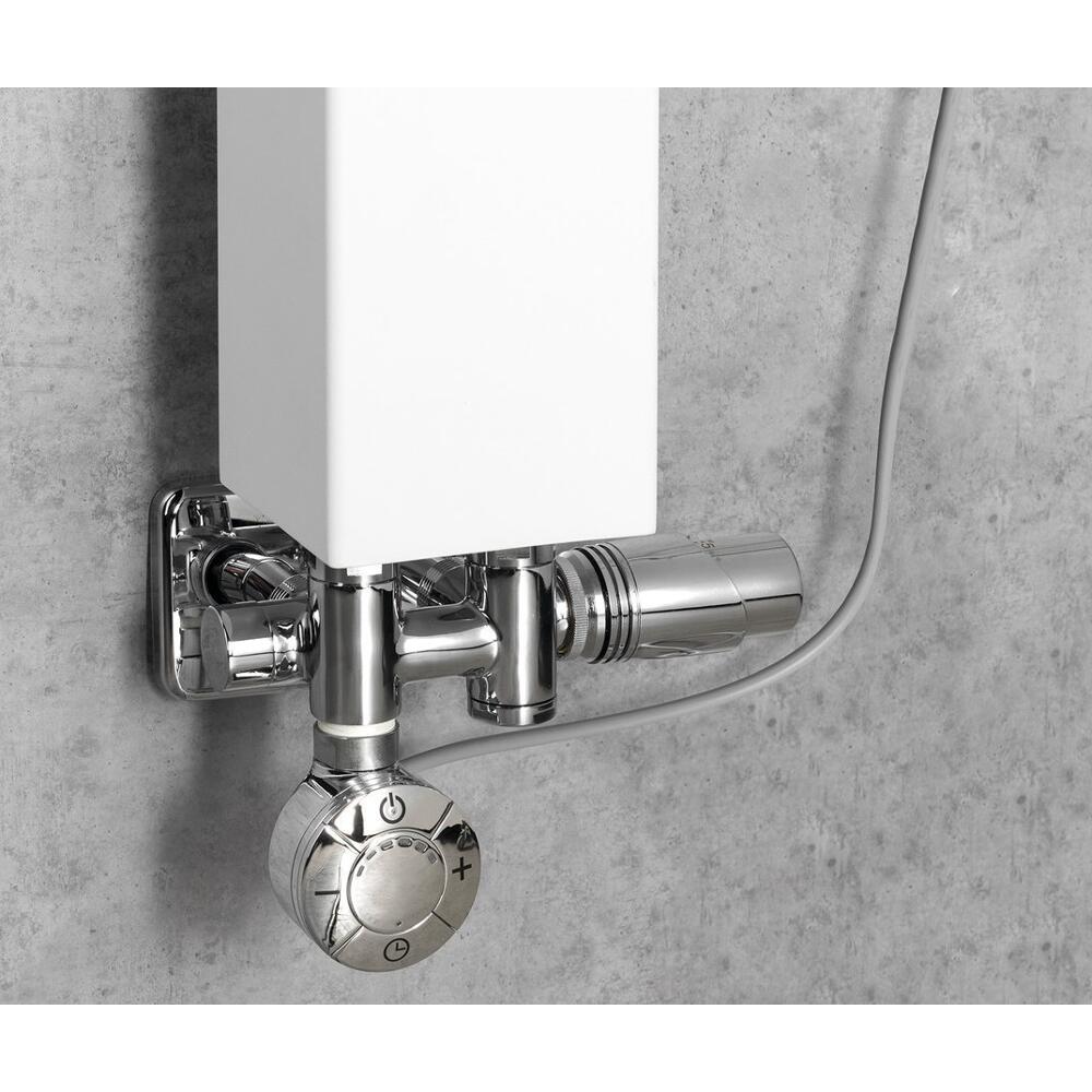 WICHER COMBI Thermostat-Anschlussset für Mittelanschluss 50mm, Chrom