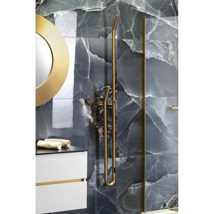 DUOPASSO Handtuchtrockner elektrisch mit Zeitschaltuhr, 122x1700mm, 45 W, Gold matt