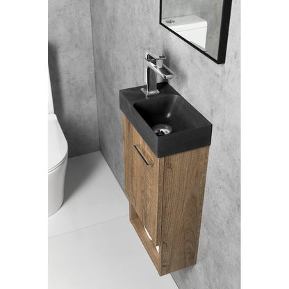 PICCOLINO Beton-Waschbecken 30,8x10x17cm,  Armaturloch links, Anthrazit