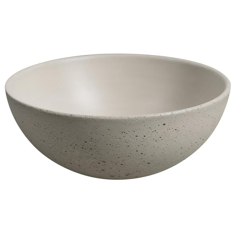 MINOR Betonwaschbecken zum Aufsetzen, Durchmesser 26cm, Sand matt