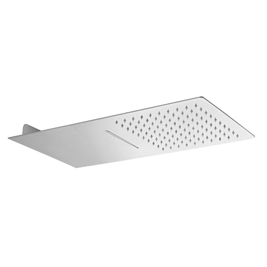 SLIM Wand-Kopfbrause mit Kaskade, 250x550mm, Edelstahl glänz
