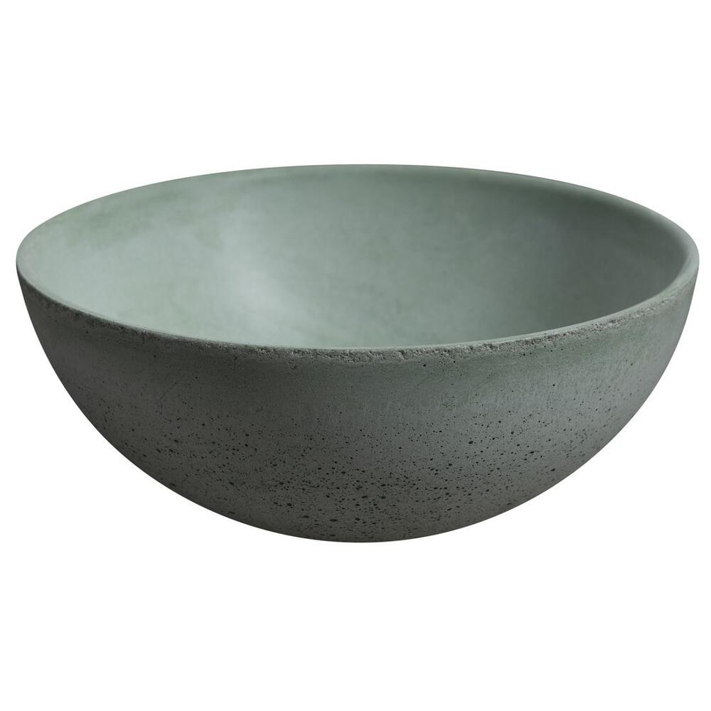 MINOR Betonwaschbecken zum Aufsetzen, Durchmesser 26cm, Grün matt