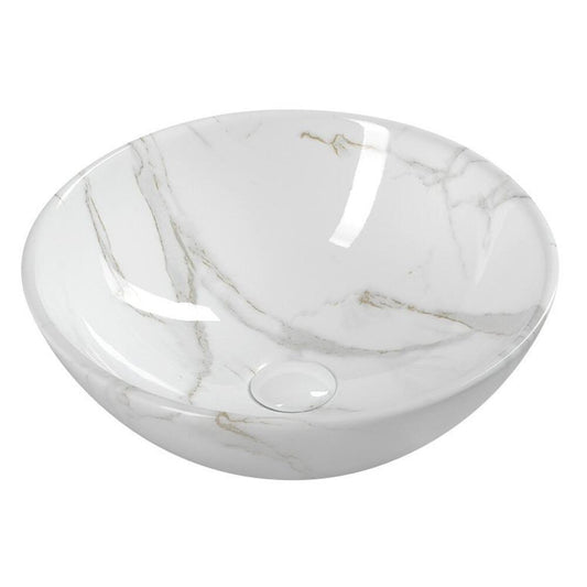 DALMA Keramik-Waschtisch Ø 42 cm, carrara