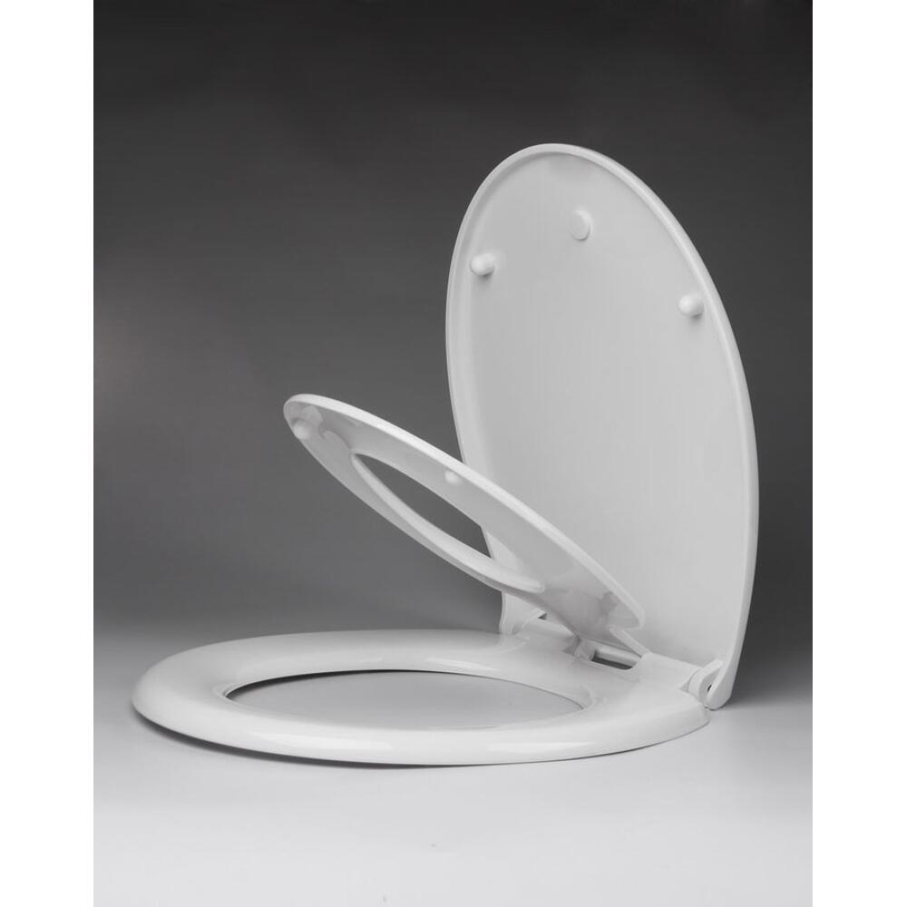 WC-Sitz mit integriertem Kinder-WC-Sitz, Soft Close, Easy Take, Weiß