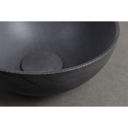 MINOR Betonwaschbecken zum Aufsetzen, Durchmesser 26cm, Anthrazit matt