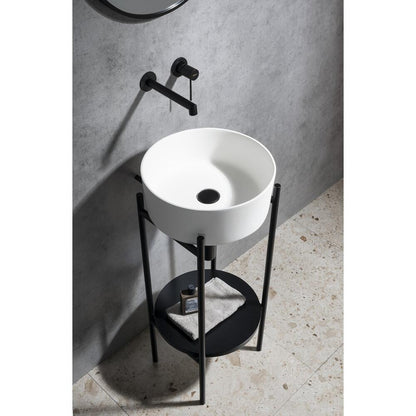 THIN Waschtisch Ø38 cm, Weiß matt