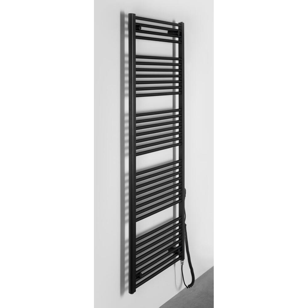 DIRECT-E Elektrischer Badheizkörper, gerade, 600x1680 mm, 800 W, Schwarz