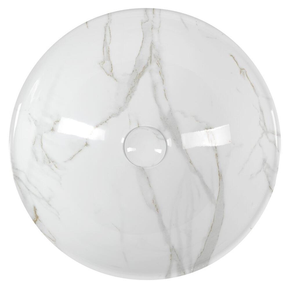 DALMA Keramik-Waschtisch Ø 42 cm, carrara