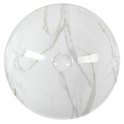 DALMA Keramik-Waschtisch Ø 42 cm, carrara