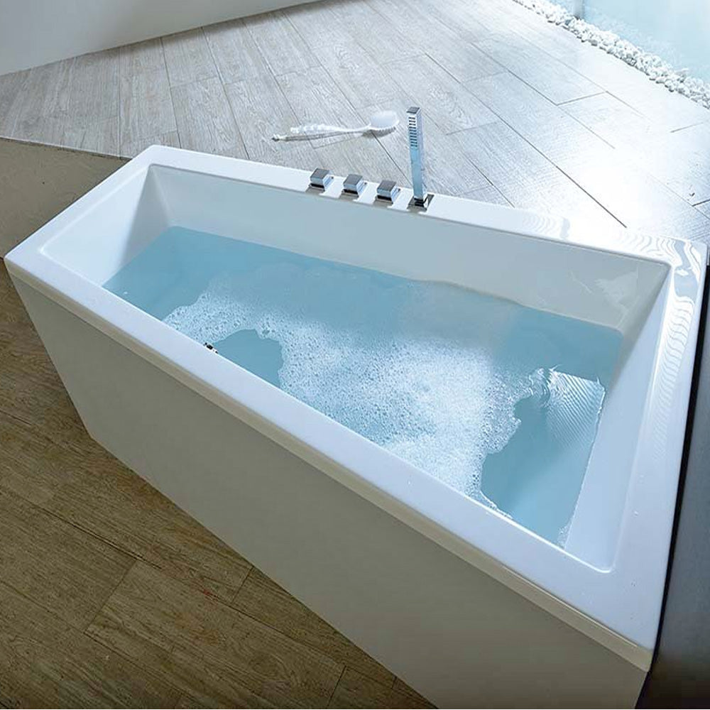 Raumspar Badewanne ANDRA, 180x90x45cm, rechts, weiß