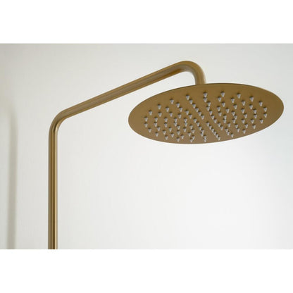Duschsäule mit Thermostat-Armatur, Gold matt