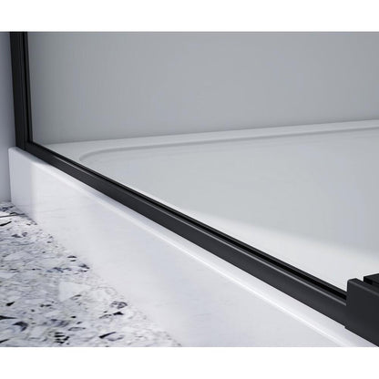 DRAGON BLACK Rechteckige Duschkabine 1500x800mm L/R Variante