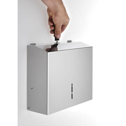 Papierhandtuchspender 270x265x115mm, polierter Edelstahl