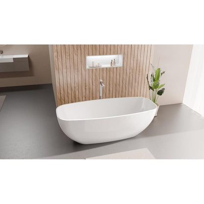 IPANEMA Gussmarmor- Badewanne 168x72x49cm, weiß