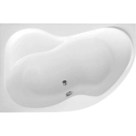 Raumspar Badewanne 160x105x45cm, CIDLINA, links,weiß