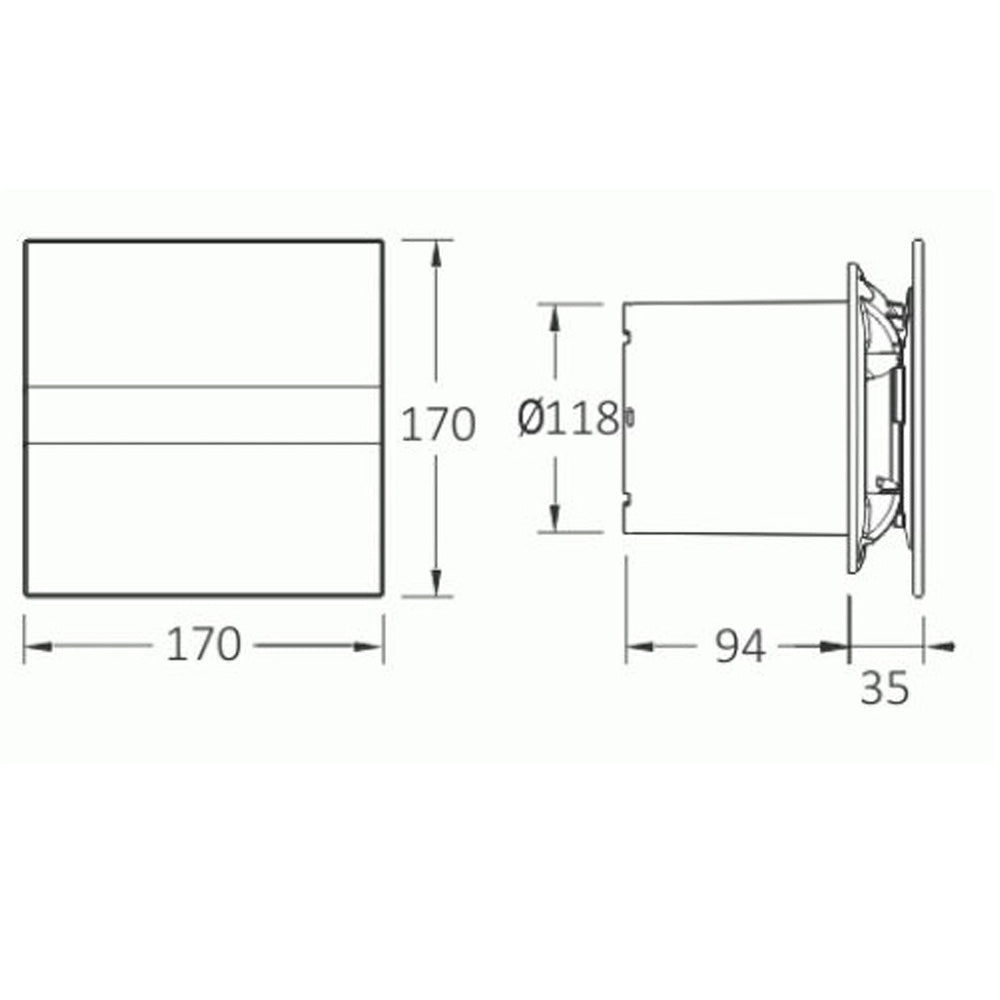 E-120 G Axial-Badlüfter, 15W, Rohrleitung 120 mm, weiß