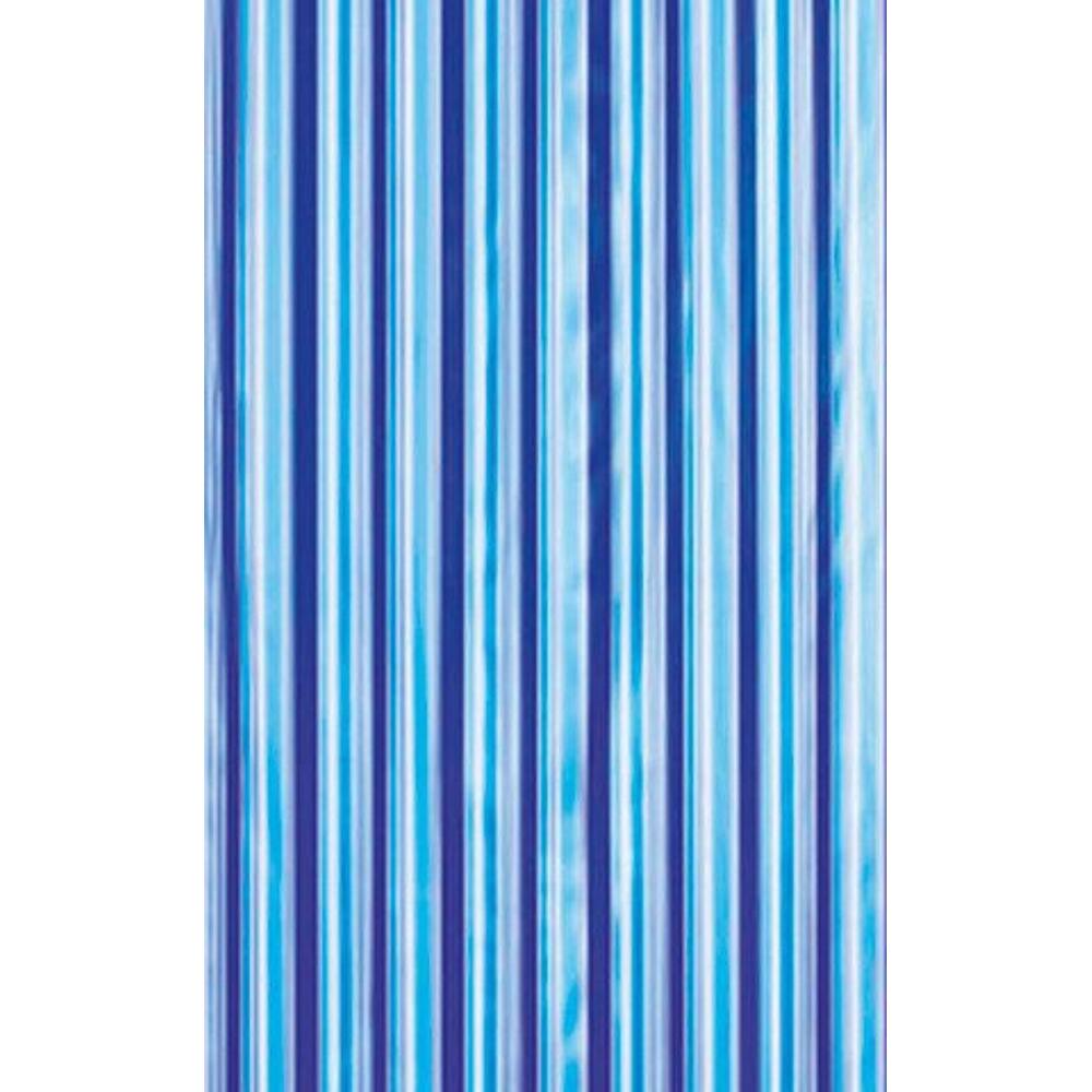 Duschvorhang 180x180cm, Vinyl, blau, Dekor Streifen