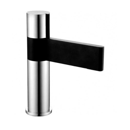 BLACK LINE Waschtischarmatur mit Ablaufgarnitur, Chrom /schwarz