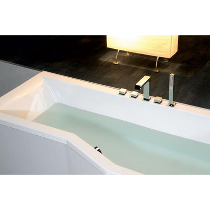 VERSYS R asymmetrische Badewanne 160x84x70cm, rechts, weiß