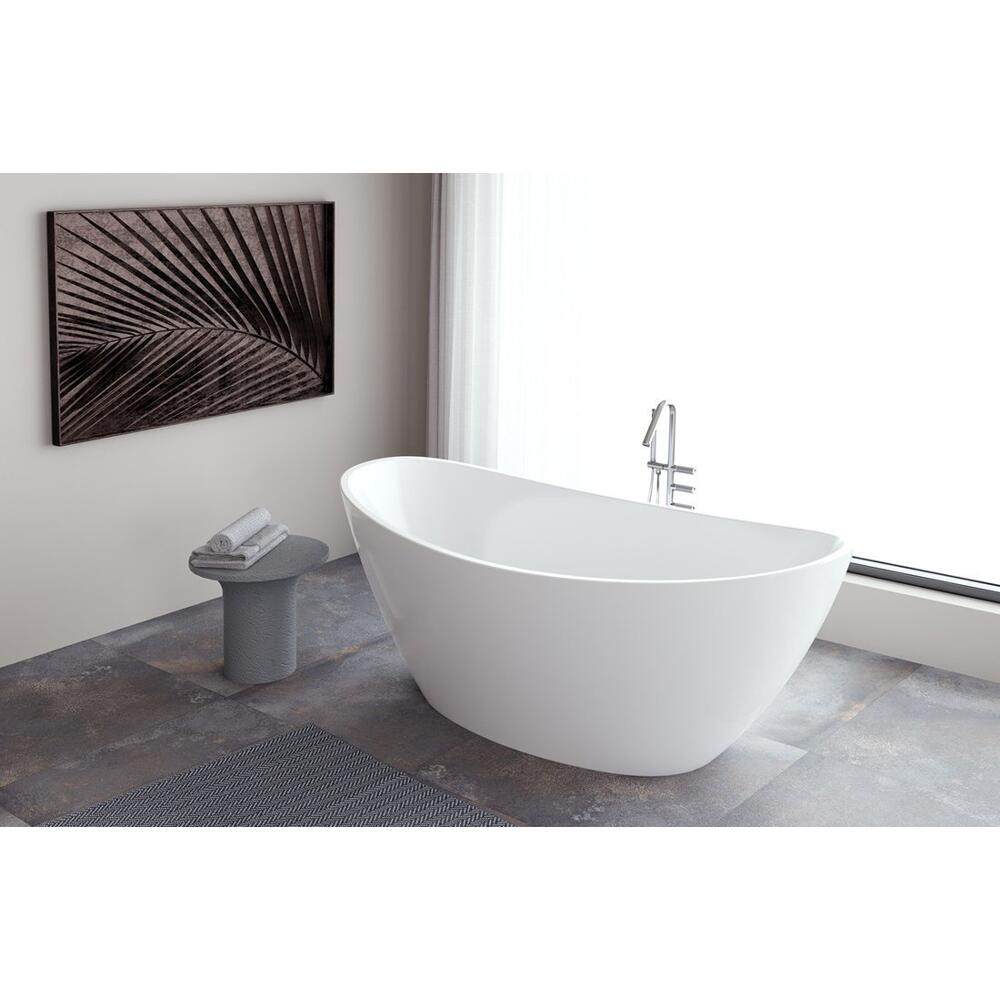 AVILA freistehende Badewanne 170x80x68cm, Weiß