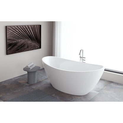 AVILA freistehende Badewanne 170x80x68cm, Weiß