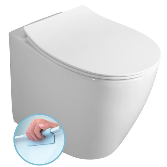 SENTIMENTI WC Becken, spülrandlos, 36x52 cm, Abgang senkrecht/waagerecht, weiss
