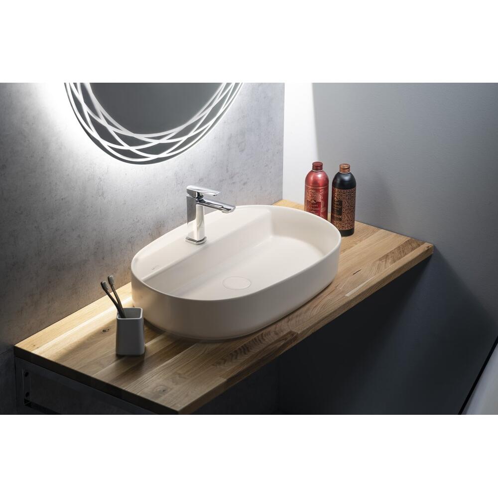 INFINITY OVAL Aufsatzwaschbecken, 60x40cm, Ivory