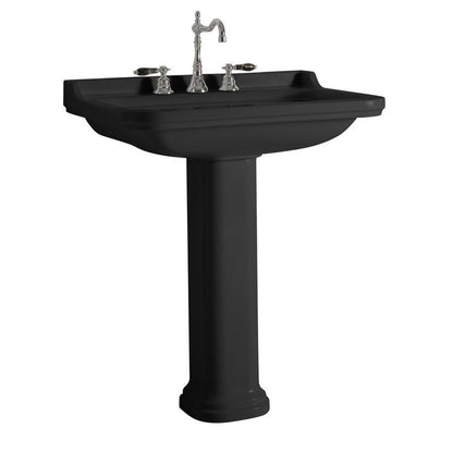 WALDORF Keramik-Säule für Waschtische 60,80cm, schwarz matt