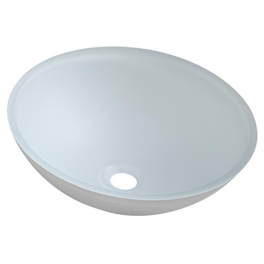 TELICA Glaswaschtisch, Durchmesser 42 cm, weiß matt