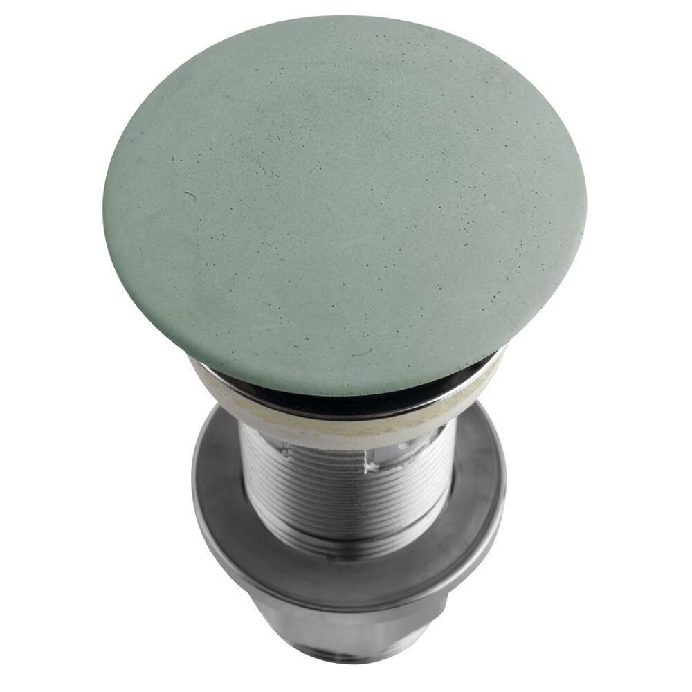 Waschbecken-Ablaufgarnitur 5/4", klick-klack, Beton-Stopfen, 10-80mm, Grün matt