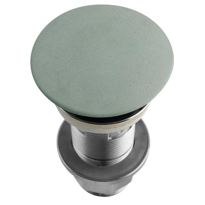Waschbecken-Ablaufgarnitur 5/4", klick-klack, Beton-Stopfen, 10-80mm, Grün matt