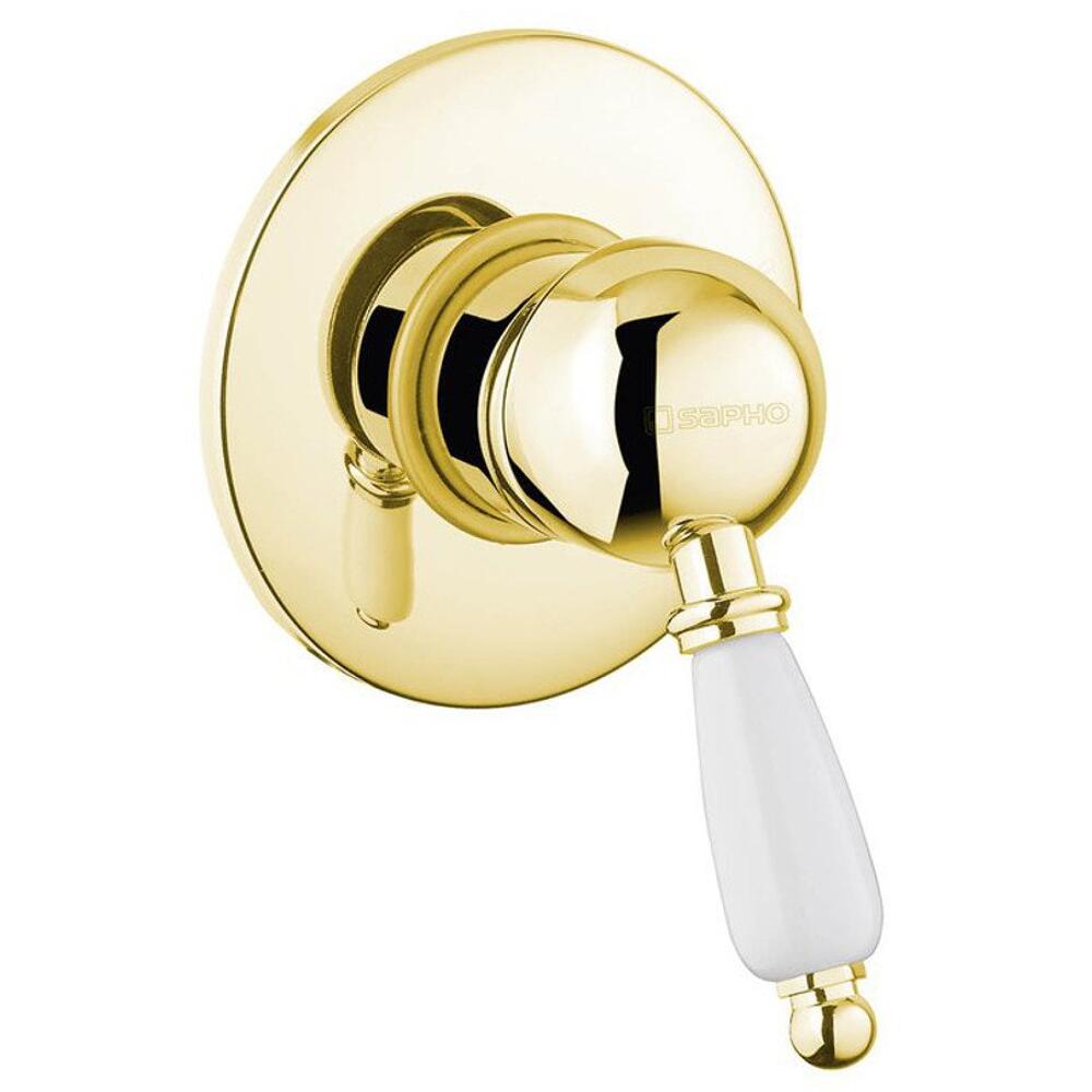 KIRKÉ WHITE Duscharmatur, 1 Weg, Weiss/Gold