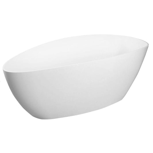 ELIPSIE - Gussmarmor-Badewanne 170x70x62cm, weiß glänzend